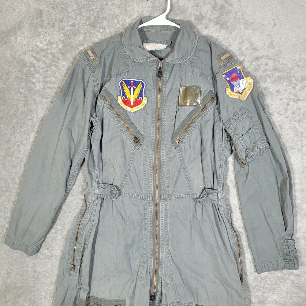 VTG USAF K-2B Flight Suit Medium Regular Light Vietnam Tactical Air 1st Lt. 1965